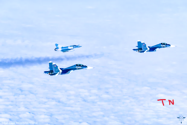 Dramatic footage shows how Nato jets came into contact with a Russian warplane