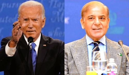 PM Shehbaz and Biden file photo
