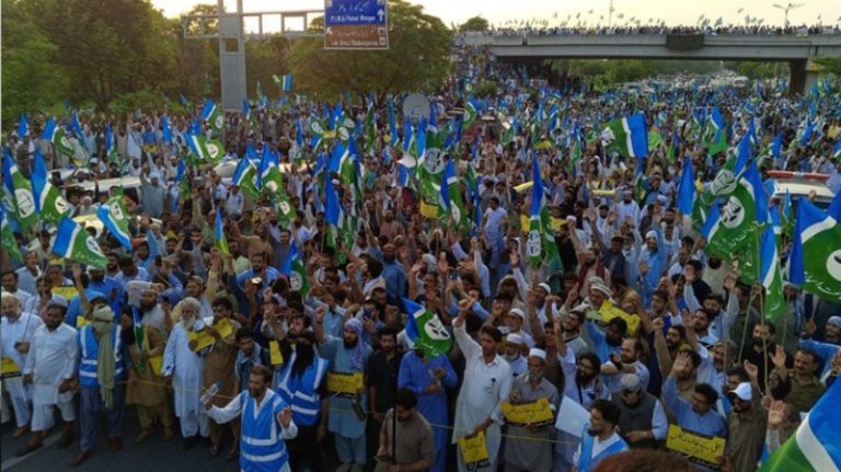 جماعت اسلامی کا دھرنا، حکومت کو دس مطالبات ماننے کا مطالبہ