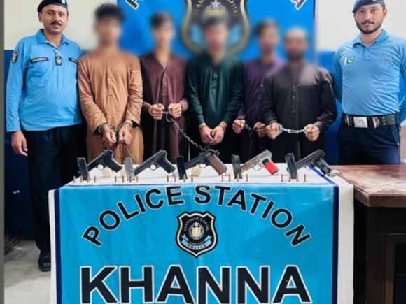 تھانہ کھنہ پولیس کی کارروائی: منظم افغانی گروہ کے 5 ارکان گرفتار