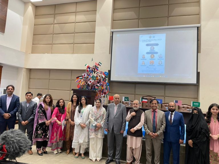 اردو یونیورسٹی اسلام آباد میں یو این ڈے کی شاندار تقریب، فلسطینی سفیر سمیت مختلف جامعات کے وفود کی شرکت